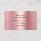 モノグラムミニマル・ロセゴールド・ブラック・ビジネスカー 名刺 (裏面)