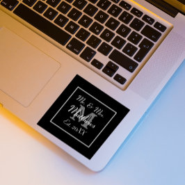 モノグラムミニマル |白黒結婚式の引き出物 スクエアシール