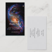 モノグラムミュージックチューターオンスパイラル銀河系宇宙画像 名刺 (正面/裏面)