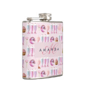 モノグラムミルクシェイクかわいい赤面ピンクレトロギフト フラスク (右)