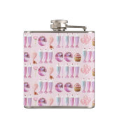 モノグラムミルクシェイクかわいい赤面ピンクレトロギフト フラスク (裏面)