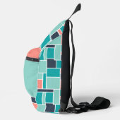 モノグラムミントグリーンコーラルジオメトリックアート スリングバッグ (右)