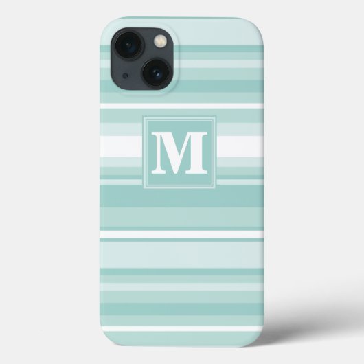 モノグラムミントグリーンストライプケース – メイトiPhoneケース Case-Mate iPhoneケース (裏面)