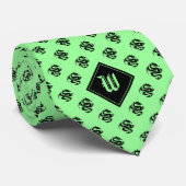 モノグラムミントグリーンドラゴン ネクタイ (ロール)
