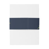 モノグラムムーディブルゴーニュ海軍結婚フローラ 招待状ベリーバンド (裏面例)