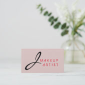 モノグラムメイクアップアーティストのダストストストーム背景 名刺 (スタンド正面)