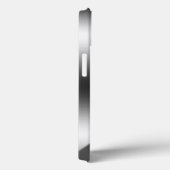 モノグラムメタリックシルバー&ダイヤモンドグリッター Case-Mate iPhoneケース (裏面 / 右)