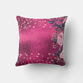 モノグラムメタリックピンクロセゴルド海軍グリッター ガーリー クッション (裏面)