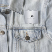 モノグラムメタリックルッフェイククシルバーテンプレート 缶バッジ (インサイチュ)