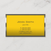 モノグラムメタルフレームプロフェッショナル黄 名刺 (裏面)