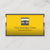 モノグラムメタルフレームプロフェッショナル黄 名刺 (正面)