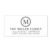 モノグラムメダリオンファミリーテンプレート差出人住所 ラバースタンプ (インプリント)