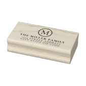 モノグラムメダリオンファミリーテンプレート差出人住所 ラバースタンプ (スタンプ)