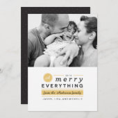 モノグラムメリーオールフォトホリデーカード シーズンカード (正面/裏面)