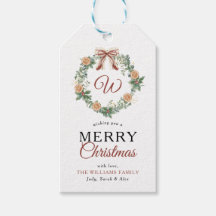 モノグラムメリークリスマスオレンジリース写真