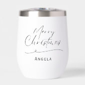 モノグラムメリークリスマスシンプルタイポグラフィ (正面)