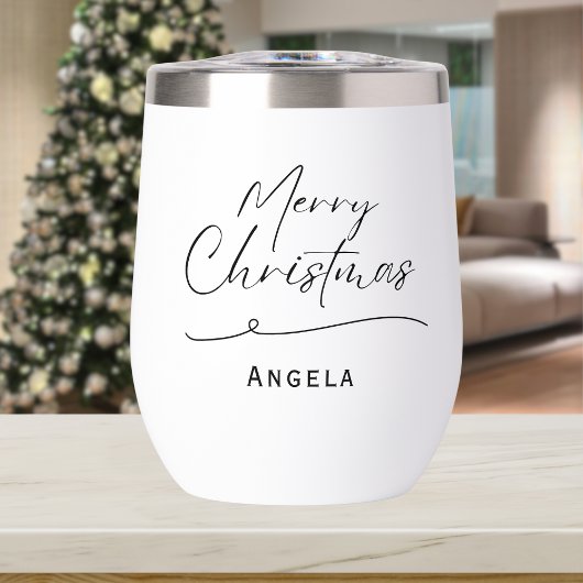 モノグラムメリークリスマスシンプルタイポグラフィ