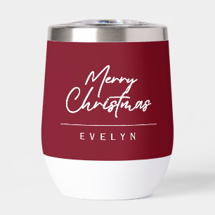 モノグラムメリークリスマスレッド