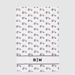 モノグラムメールキャリア郵便トラック ゴルフタオル