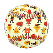 モノグラムモおもしろいンスターパターン 野球ボール (正面)