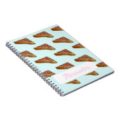 モノグラムモダンおもしろいパステルブルー妖精パン。 ノートブック (右側)