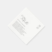 モノグラムモダンおもしろい事実結婚の スタンダードカクテルナプキン