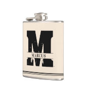 モノグラムモダンとネームマン フラスク (左)