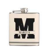 モノグラムモダンとネームマン フラスク (正面)