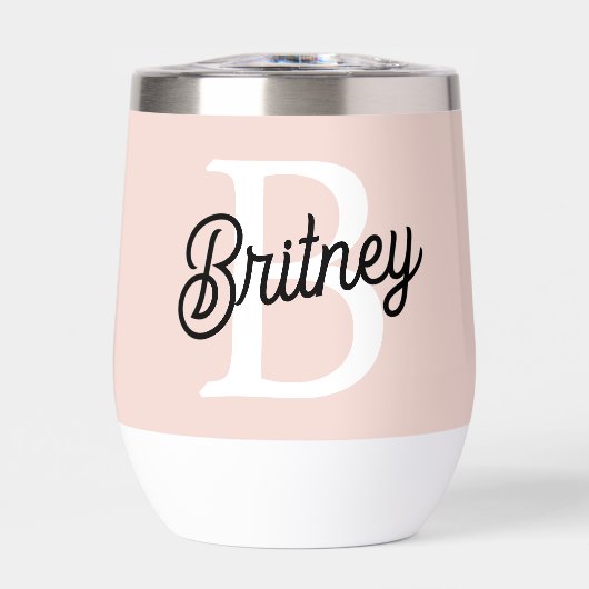 モノグラムモダンとネームPastelピンク (正面)