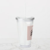 モノグラムモダンとネームPastelピンク アクリルタンブラー (右)