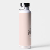 モノグラムモダンとネームPastelピンク ウォーターボトル (右面)