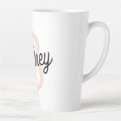 モノグラムモダンとネームPastelピンク カフェラテマグ (右)