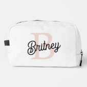 モノグラムモダンとネームPastelピンク ドップキット (正面)