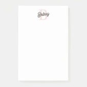 モノグラムモダンとネームPastelピンク ポストイット (正面)