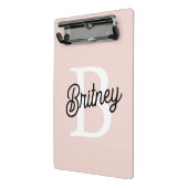 モノグラムモダンとネームPastelピンク ミニクリップボード (アングル2)