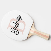 モノグラムモダンとネームPastelピンク 卓球ラケット (横)