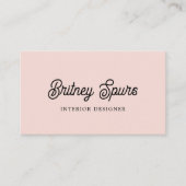 モノグラムモダンとネームPastelピンク 名刺 (正面)