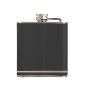 モノグラムモダンと名前ダークグレーマン フラスク (裏面)