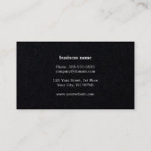 モノグラムモダンはっきりしたコンサルタント黒紙 名刺 (裏面)