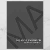 モノグラムモダンはっきりしたタイポグラフィプロフェッショナル チラシ (正面)