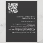 モノグラムモダンはっきりしたタイポグラフィプロフェッショナル チラシ (裏面)