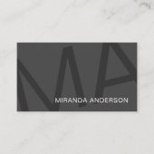 モノグラムモダンはっきりしたタイポグラフィプロフェッショナル 名刺 (正面)