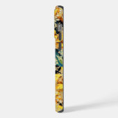 モノグラムモダンひまわりグリッターパーソナライズされた iPhoneケース (左側面)