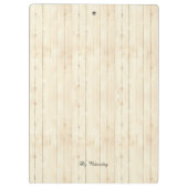 モノグラムモダンアンティークパターンヴィンテージ木材 クリップボード (裏面)