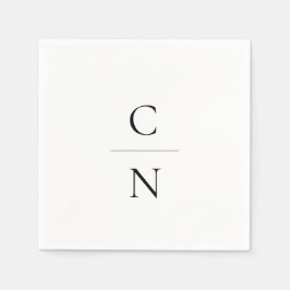 モノグラムモダンアー結婚チ スタンダードカクテルナプキン