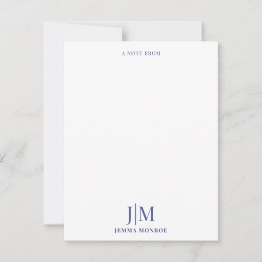 モノグラムモダンイカットエスニックパターンフローラ ノートカード (正面)