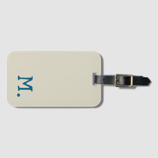 モノグラムモダンイニシャルの置き換えユーザーの追加 ラゲッジタグ (正面横)