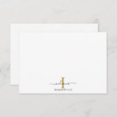 モノグラムモダンイニシャルスエレガントクリプト業務 ノートカード (正面/裏面)