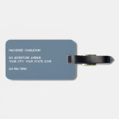 モノグラムモダンイニシャルダスティブルーグレー ラゲッジタグ (裏面横)