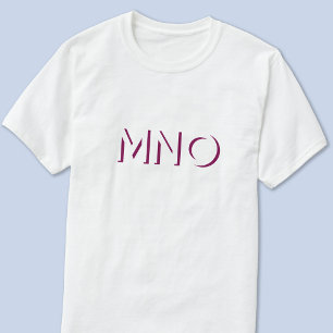 モノグラムモダンイニシャルドロップシャドウ Tシャツ